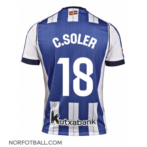 Billige Fotballdrakt Real Sociedad Carlos Soler #18 Replika Hjemmedrakt 2025-26 Kortermet Billige Fotballdrakt Real Sociedad Carlos Soler #18 Replika Hjemmedrakt 2025-26 Kortermet